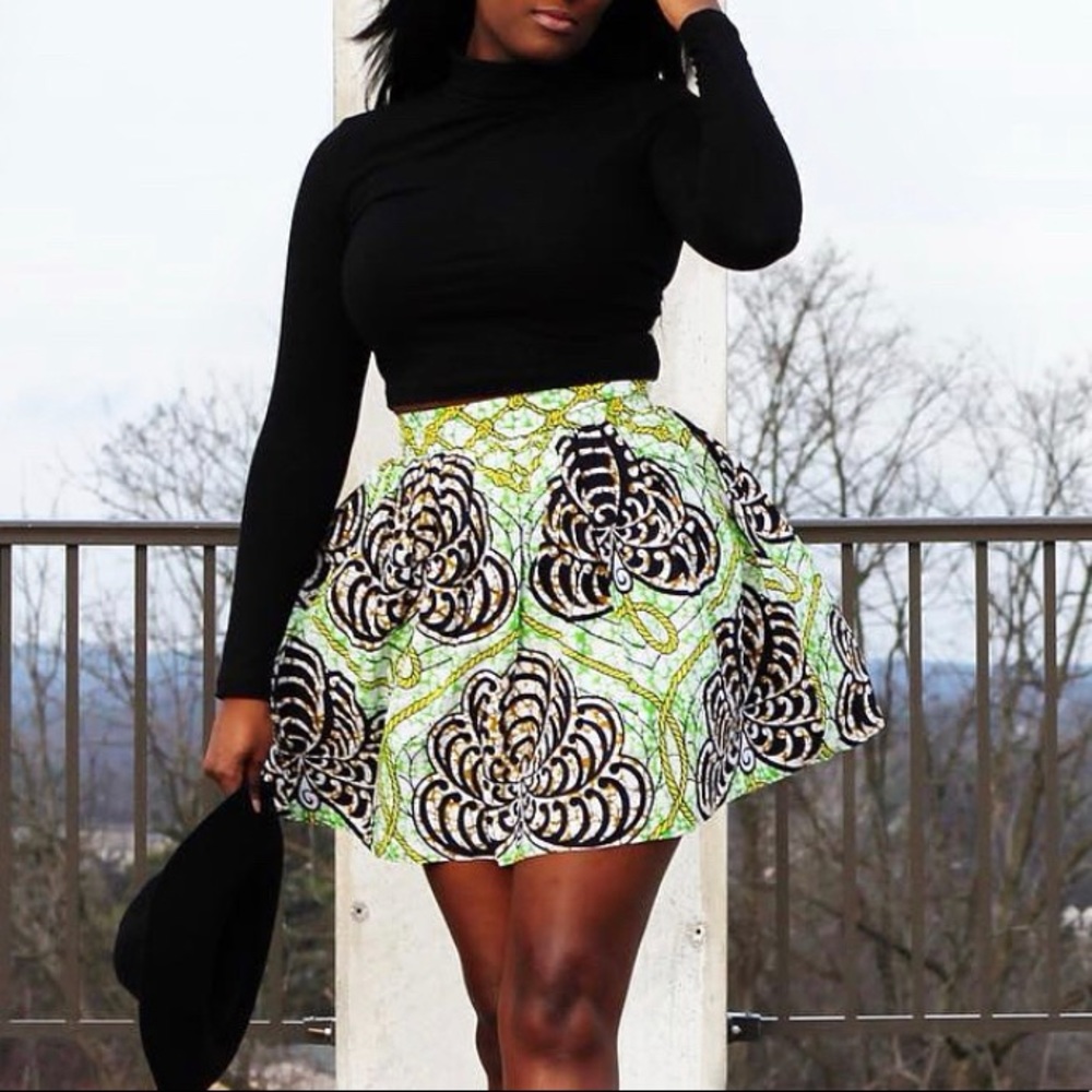 YETUNDE Waju African Print Mini Skirt
